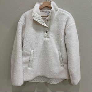 Athleta Cozy Sherpa Snap Sweater